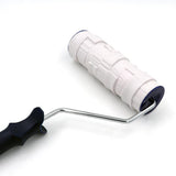 Max Maxb Wall Paint Roller Rubber Wall Decorative 8" Rubber Roller Tool with Handle