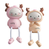 Max Maxb Resin Craft Hanging Foot Ornament Desktop Figurines 2pcs Deer