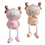 Max Maxb Resin Craft Hanging Foot Ornament Desktop Figurines 2pcs Deer