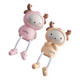 Max Maxb Resin Craft Hanging Foot Ornament Desktop Figurines 2pcs Deer