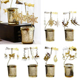 Max Maxb Romantic Candle Holder Stand Spining Tealight Candlestick  Snowflake