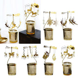 Max Maxb Romantic Candle Holder Stand Spining Tealight Candlestick  Snowflake