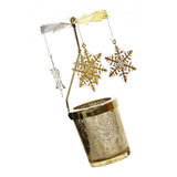 Max Maxb Romantic Candle Holder Stand Spining Tealight Candlestick  Snowflake