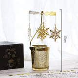 Max Maxb Romantic Candle Holder Stand Spining Tealight Candlestick  Snowflake