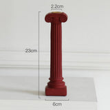Max Maxb Roman Column Aroma Candlestick Candle Holder Stand 4 color 2 size Dark Red S