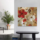 Max Self-adhesive Abstract Plant Flower Decorative Wall Sticker for Home Decor E