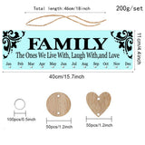 Maxbell Wood Calendar Board Home Wall Decor Ornament Birthday Anniversary Reminder A