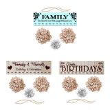 Maxbell Wood Calendar Board Home Wall Decor Ornament Birthday Anniversary Reminder A