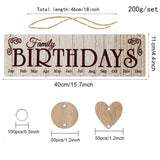 Maxbell Wood Calendar Board Home Wall Decor Ornament Birthday Anniversary Reminder C