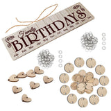 Maxbell Wood Calendar Board Home Wall Decor Ornament Birthday Anniversary Reminder C