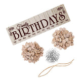 Maxbell Wood Calendar Board Home Wall Decor Ornament Birthday Anniversary Reminder C