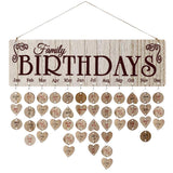 Maxbell Wood Calendar Board Home Wall Decor Ornament Birthday Anniversary Reminder C