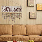 Maxbell Wood Calendar Board Home Wall Decor Ornament Birthday Anniversary Reminder C