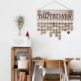 Maxbell Wood Calendar Board Home Wall Decor Ornament Birthday Anniversary Reminder C