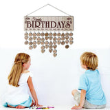 Maxbell Wood Calendar Board Home Wall Decor Ornament Birthday Anniversary Reminder C