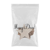 Maxbell 25 Pcs Star Shape Wood Piece Art Craft Bauble DIY Christmas Home Wall Decor