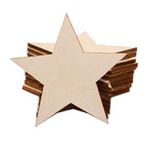 Maxbell 25 Pcs Star Shape Wood Piece Art Craft Bauble DIY Christmas Home Wall Decor