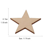 Maxbell 25 Pcs Star Shape Wood Piece Art Craft Bauble DIY Christmas Home Wall Decor