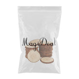 Maxbell 10 Pcs Round Wood Piece Slices Bauble Wooden Cup Mat Wall Decor without rope