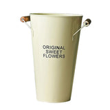 Maxbell Iron Craft Flower Bucket Chic Flowerpot Vase Office Cafe Shop Decor Beige
