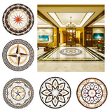 Maxbell European Style PVC Floor Sticker Self-adhesive Tiles Decal for Livng Room 01