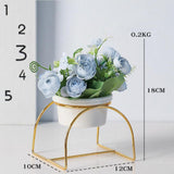 Maxbell Artificial Flowers Wedding Party Flowers Indoor Outdoor Decor Light Blue