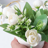 Maxbell Artificial Flowers Wedding Party Flowers Indoor Outdoor Decor White
