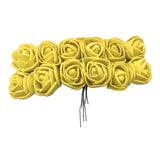 Maxbell Handmade Simulation Rose Flowers DIY Wedding Venue Arrange Home Decor Yellow