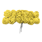 Maxbell Handmade Simulation Rose Flowers DIY Wedding Venue Arrange Home Decor Yellow