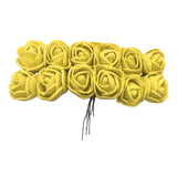 Maxbell Handmade Simulation Rose Flowers DIY Wedding Venue Arrange Home Decor Yellow