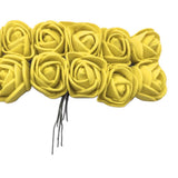 Maxbell Handmade Simulation Rose Flowers DIY Wedding Venue Arrange Home Decor Yellow