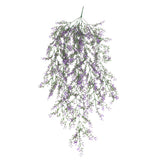 Maxbell 5 Heads Plastic Flowers and Plants Wall Hanging Garland 125cm  Purple