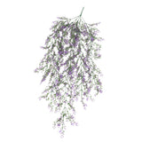 Maxbell 5 Heads Plastic Flowers and Plants Wall Hanging Garland 125cm  Purple