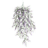 Maxbell 5 Heads Plastic Flowers and Plants Wall Hanging Garland 125cm  Purple