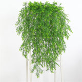 Maxbell Artificial Wall Hanging Plant Plastic Pine Flower Vine Green Style01