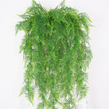 Maxbell Artificial Wall Hanging Plant Plastic Pine Flower Vine Green Style02