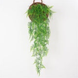 Maxbell Artificial Wall Hanging Plant Plastic Pine Flower Vine Green Style02