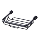 Maxbell Wall Mounted Bathroom Hardware Soap Dish Paper Holder Soap Basket Black