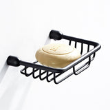 Maxbell Wall Mounted Bathroom Hardware Soap Dish Paper Holder Soap Basket Black