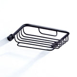 Maxbell Wall Mounted Bathroom Hardware Soap Dish Paper Holder Soap Basket Black