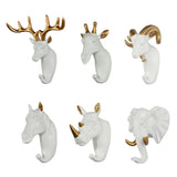 Maxbell Wall Hanger Hook Decorative Animal Head Coat Jacket Hat Key Hook Deer