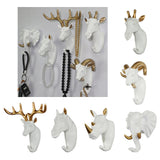 Maxbell Wall Hanger Hook Decorative Animal Head Coat Jacket Hat Key Hook Deer