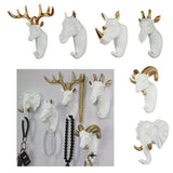 Maxbell Wall Hanger Hook Decorative Animal Head Coat Jacket Hat Key Hook Deer