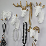 Maxbell Wall Hanger Hook Decorative Animal Head Coat Jacket Hat Key Hook Deer