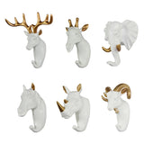 Maxbell Wall Hanger Hook Decorative Animal Head Coat Jacket Hat Key Hook Deer