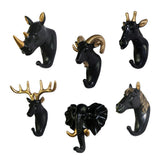 Maxbell Nordic Style Resin Animal Head Decorative Hook for Home Decor Deer
