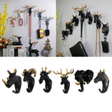 Maxbell Nordic Style Resin Animal Head Decorative Hook for Home Decor Deer