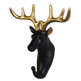 Maxbell Nordic Style Resin Animal Head Decorative Hook for Home Decor Deer