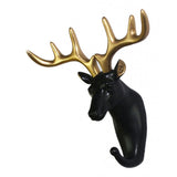 Maxbell Nordic Style Resin Animal Head Decorative Hook for Home Decor Deer