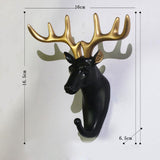 Maxbell Nordic Style Resin Animal Head Decorative Hook for Home Decor Deer